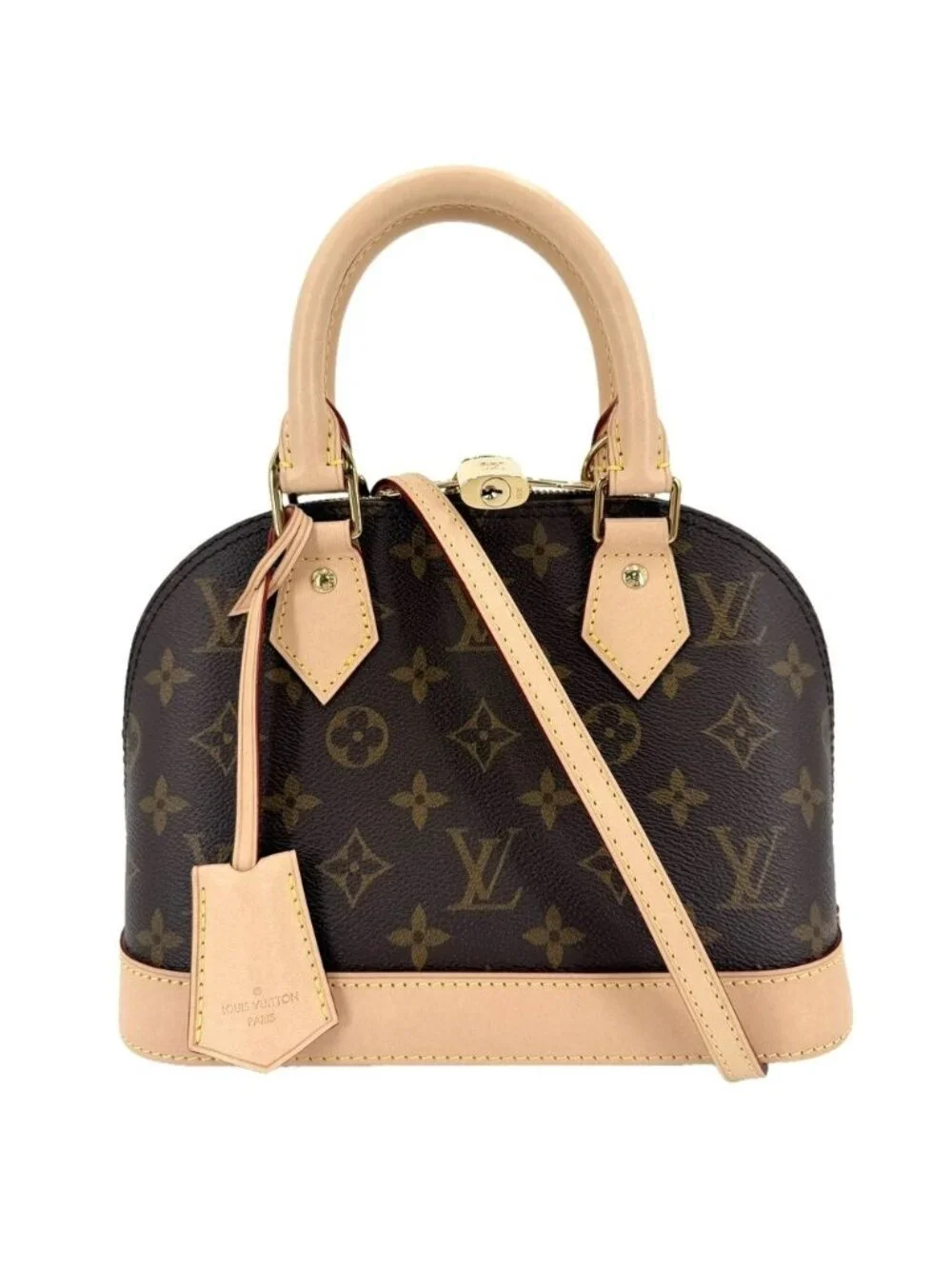 Louis Vuitton 2-Way Alma BB Shoulder Bag Handbag Crossbody Monogram Canvas Brown